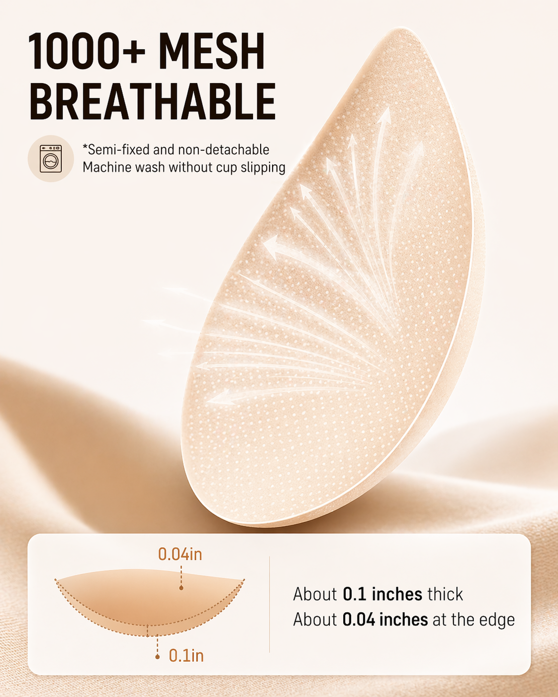 Invisible Jelly Lift Bra with Breathable Water Drop Hollow