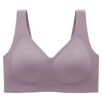 Seamless Wireless V-Neck Jelly Bra Tank Top