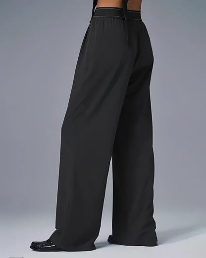 Women's High Waist Wide Leg Pocket Yoga Pants – Stretchy Casual Pants