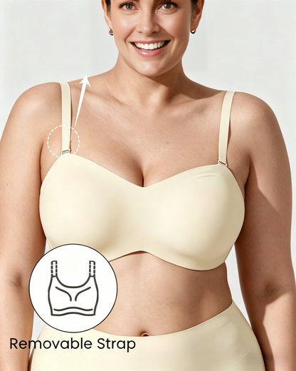 Full Support Non-Slip Convertible Bandeau Bra